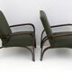 Art Dèco Italian Green Bouclè Two Armchairs and Small Sofa, 1930s