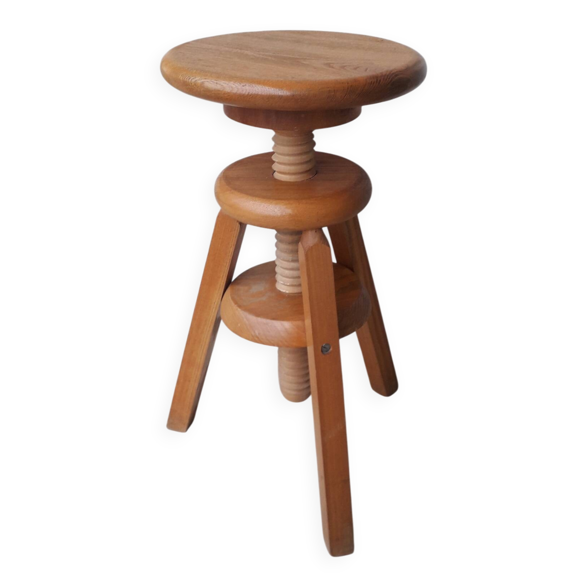 Wooden screw stool
