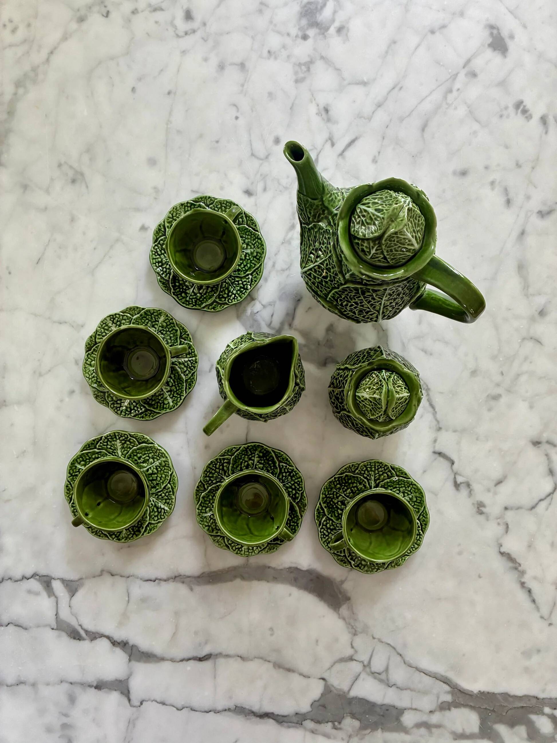 “Choux” coffee service in slip - Caldas da Rainha, Portugal - 1950/1960.
