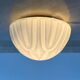 Pair of midcentury design glass ceiling lamps/flush mounts or wall lamps, 1970s