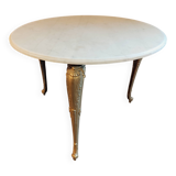 Red coffee table alabaster side table