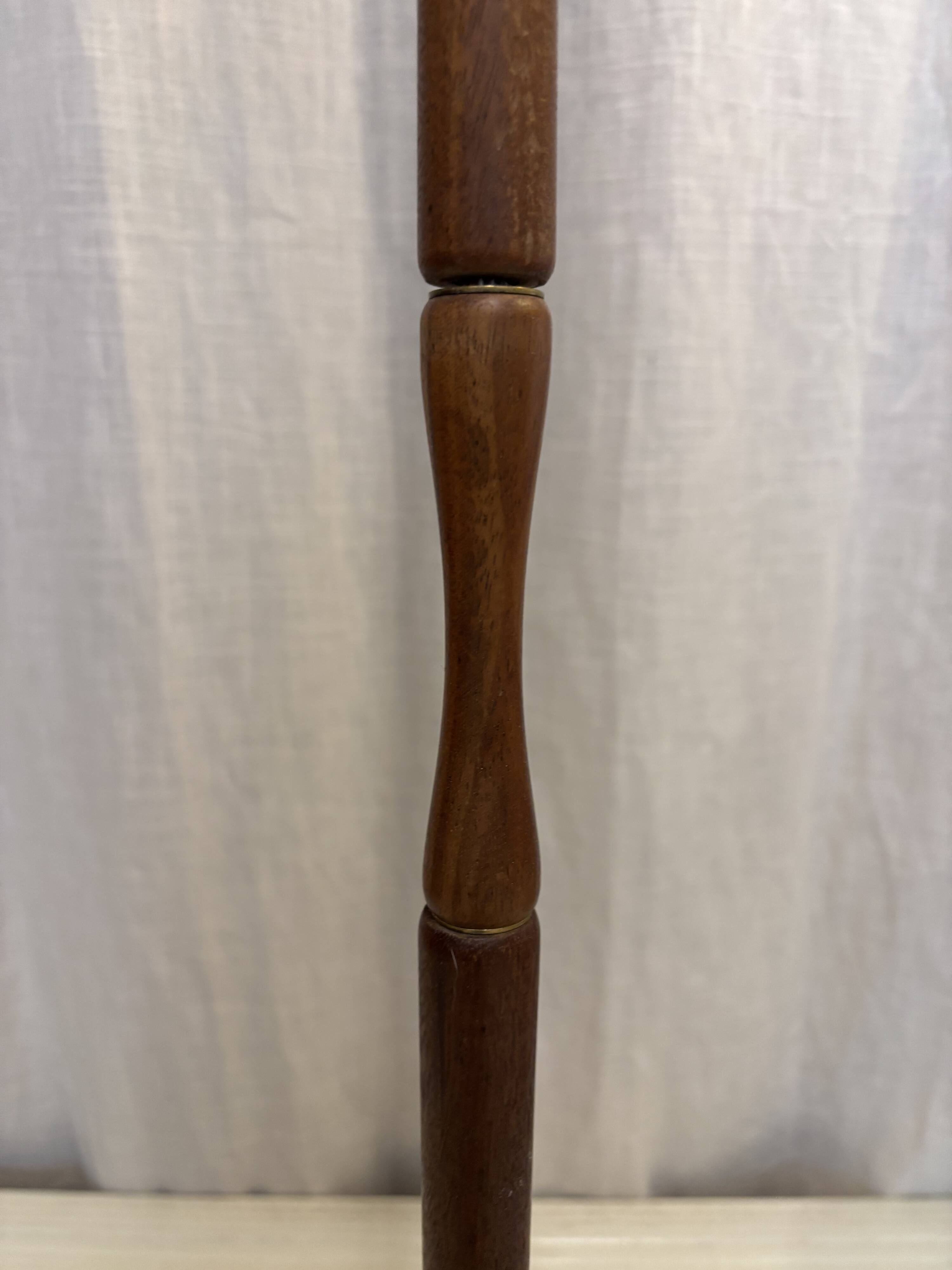 Danish teak and brass floor lamp