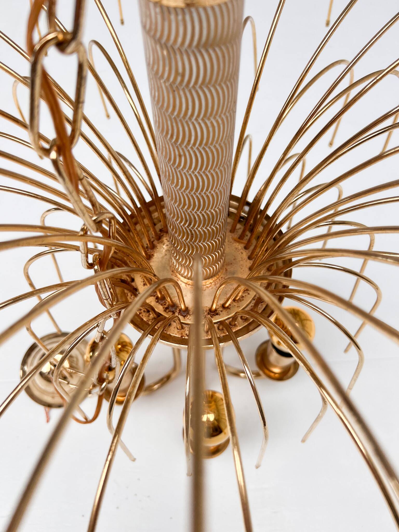 Italian Cascata chandelier with Murano drops, 1970s