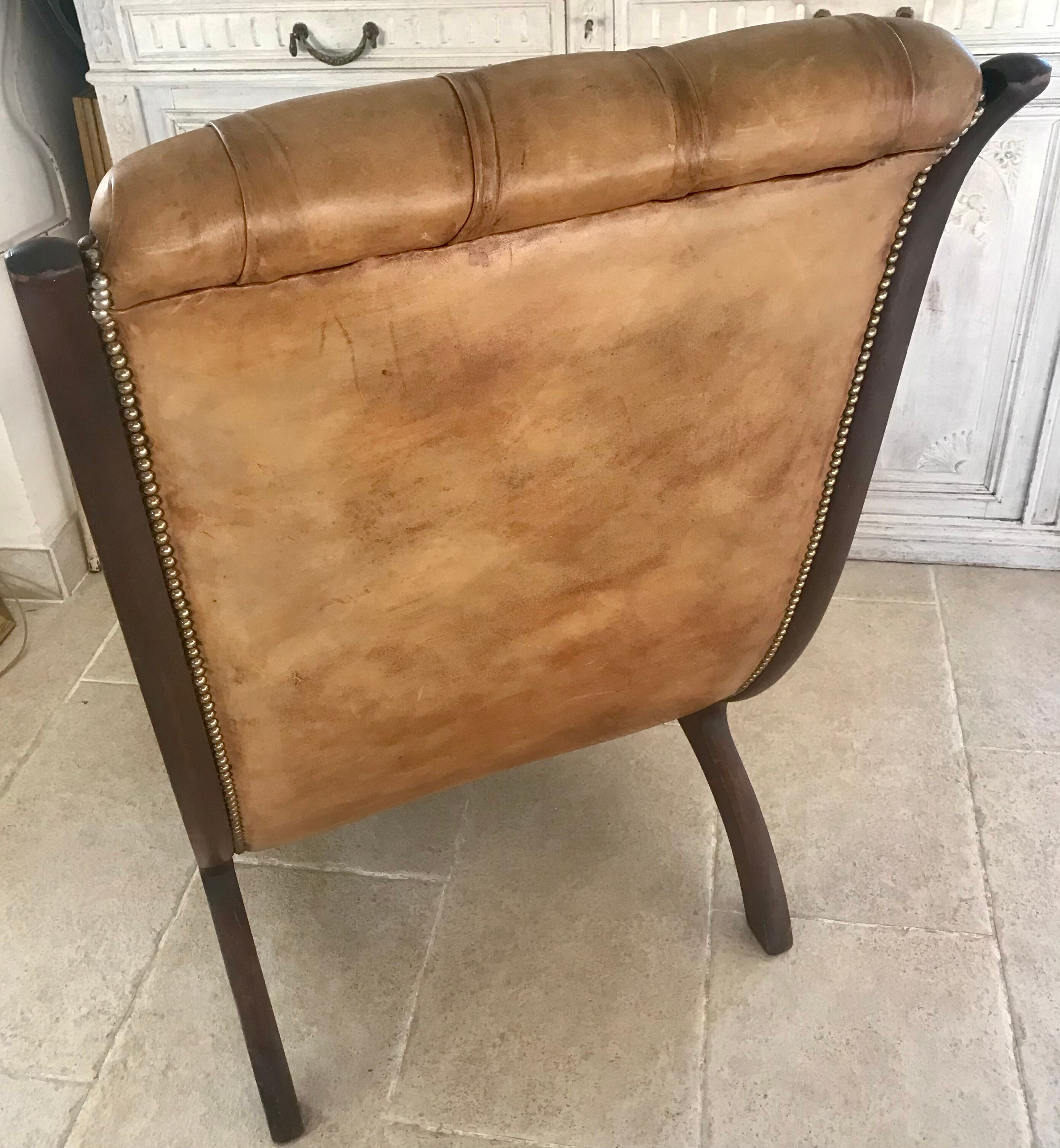Chesterfield leather chair