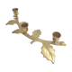 Brass "holly leaves" candle holder for 3 candles