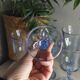 Vintage blue stemmed glasses