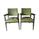 Pair of mahogany bridge armchairs