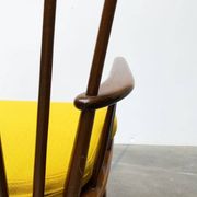 Mid-century rocking chair with new Kvadrat cushion by Børge Mogensen for FDB Møbler, 1960s.