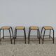 4 vintage stackable workshop stools from Mullca.