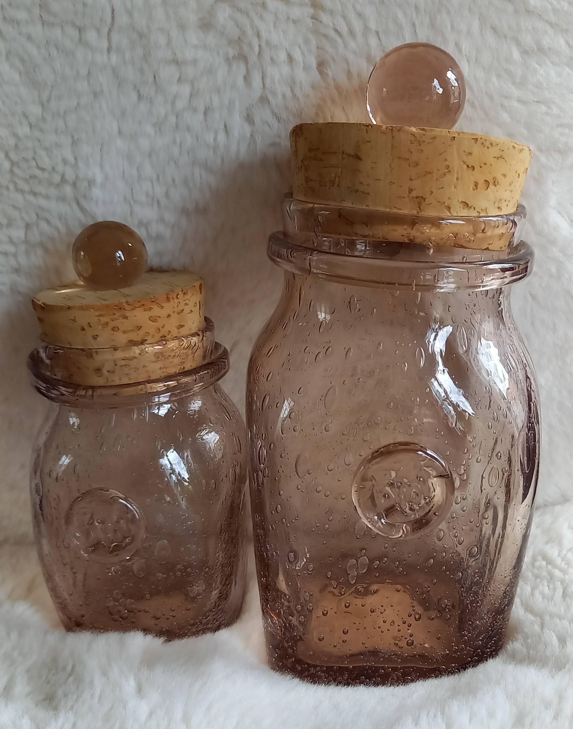 2 pots Biot en verre soufflé