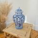 Large covered vase in Delft pottery