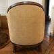 pair of ART DECO gondola chairs and a matching pouf reupholstered