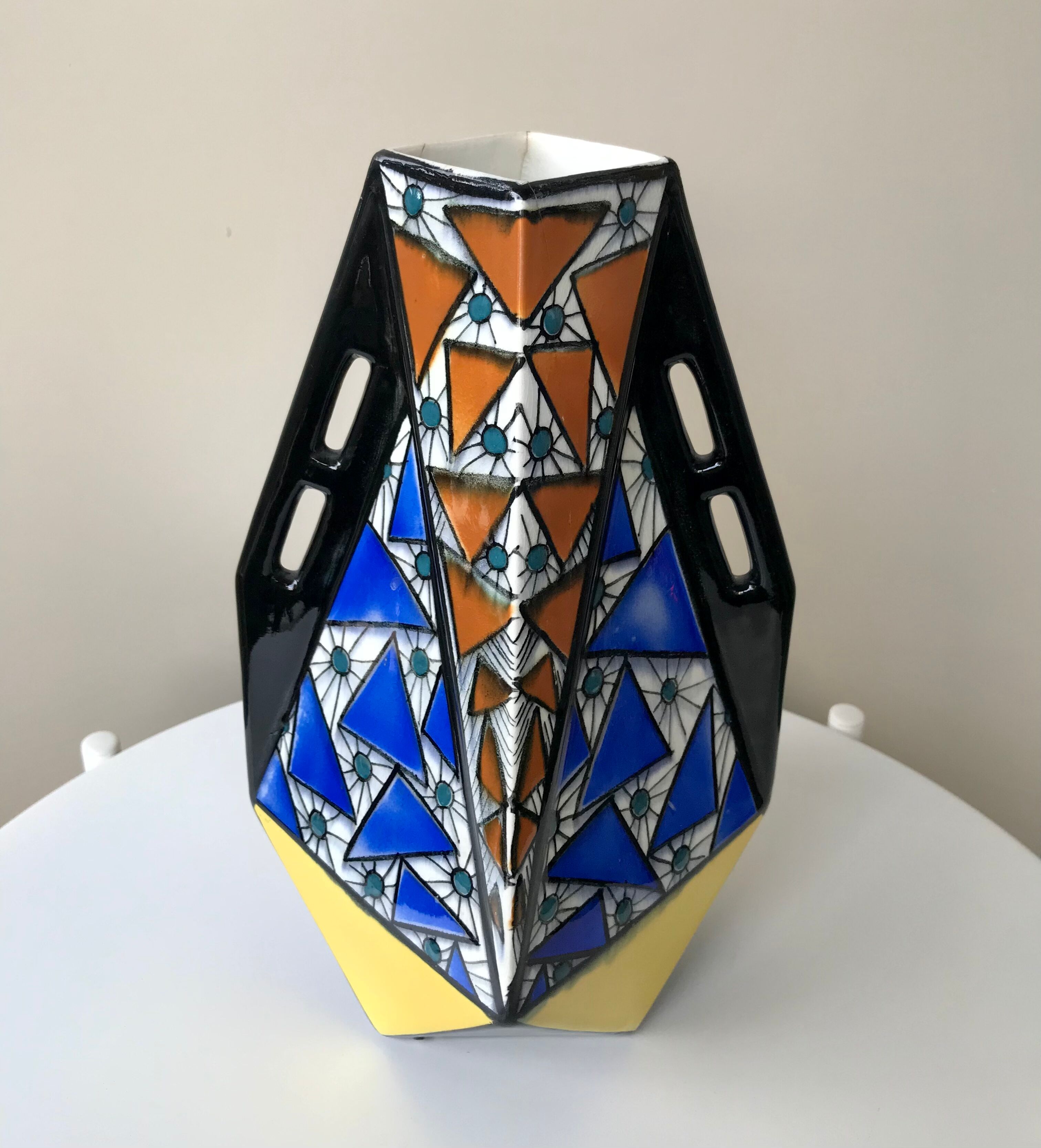 Vase céramique onnaing art déco