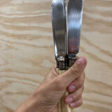 5 English fish knives in silver metal and Bakelite