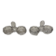2 crystal salt shakers