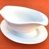 1940s Sauceboat on a Porcelain Frame, Schlaggenwald Manufacture