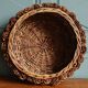 XL handmade wicker & pine cone Adirondack basket, circa 1930.