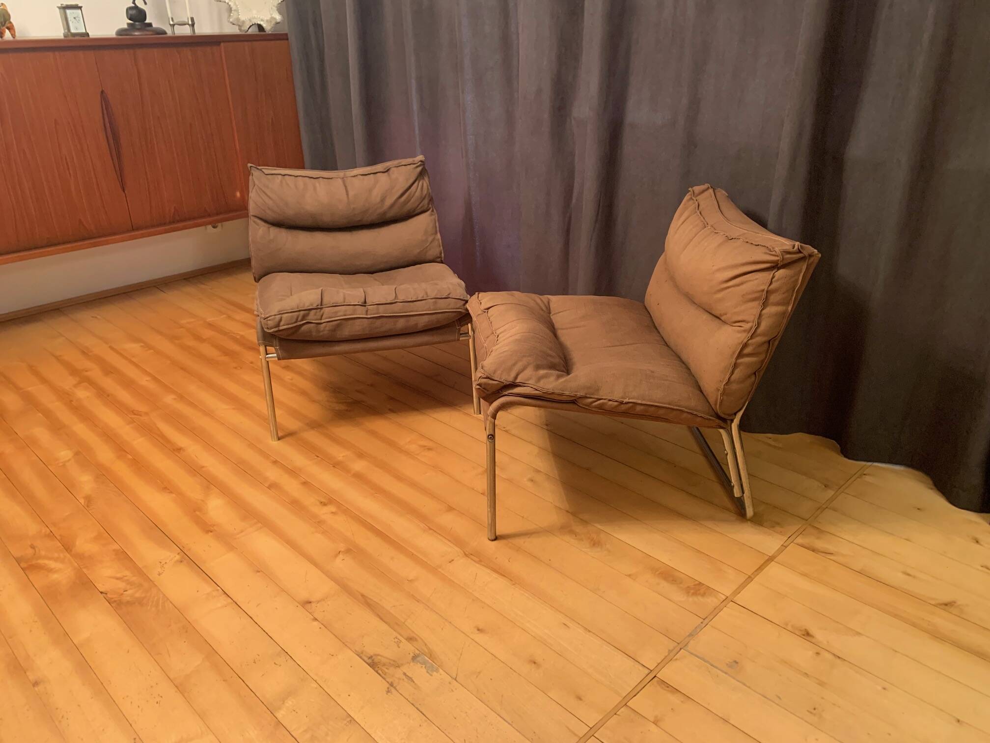 Gillis Lundgren easy chairs, Ikea, Sweden, 1970s