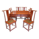 Set of 1 table + 6 antique Chinese chairs.