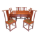Set of 1 table + 6 antique Chinese chairs.