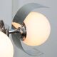 Vintage italian chrome and opaline chandelier, 70s