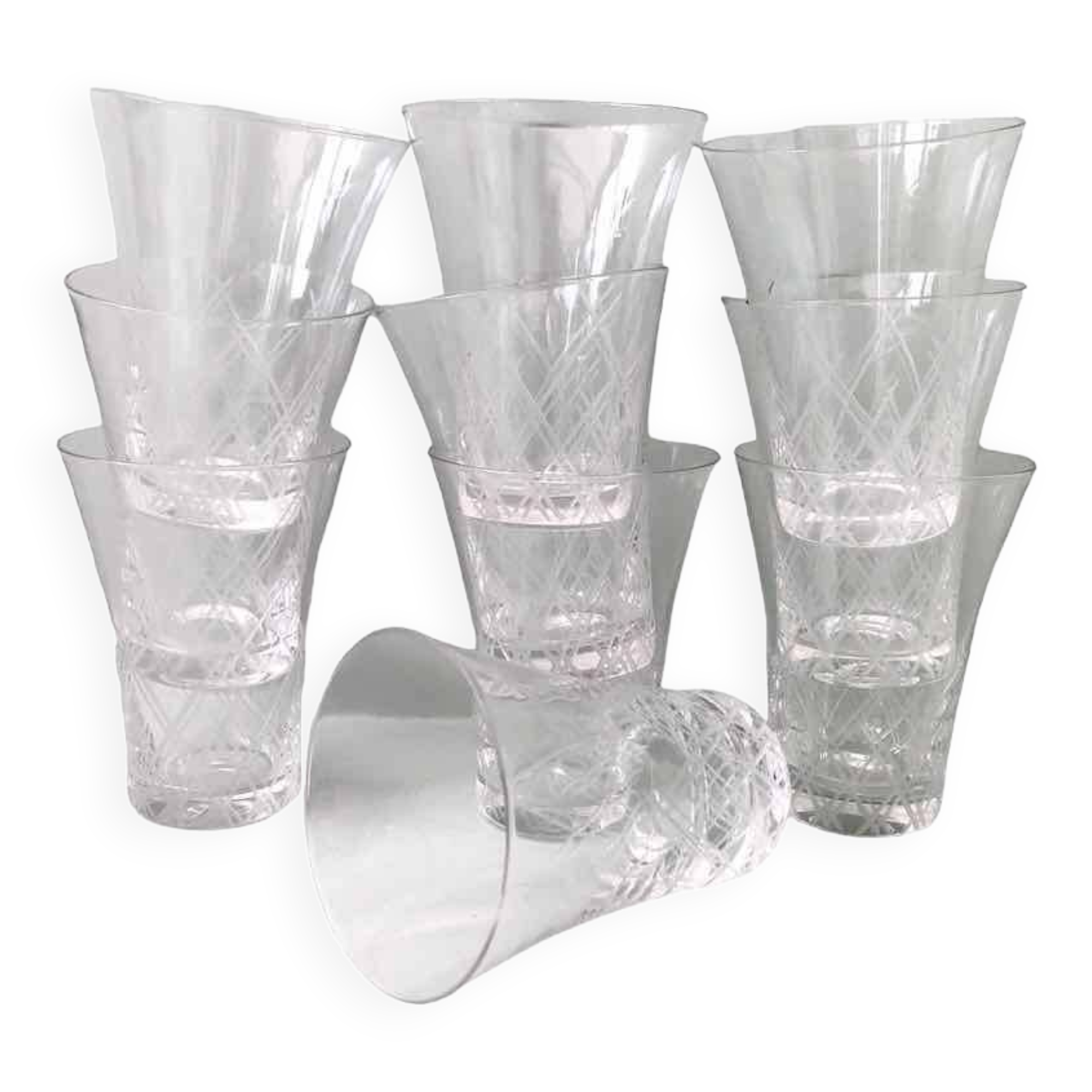 10 old alcohol goblets
