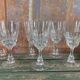 Lot de 6 verres à vin en cristal d'Arques Pompadour