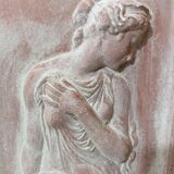 bas-relief Greek nymphs in terracotta