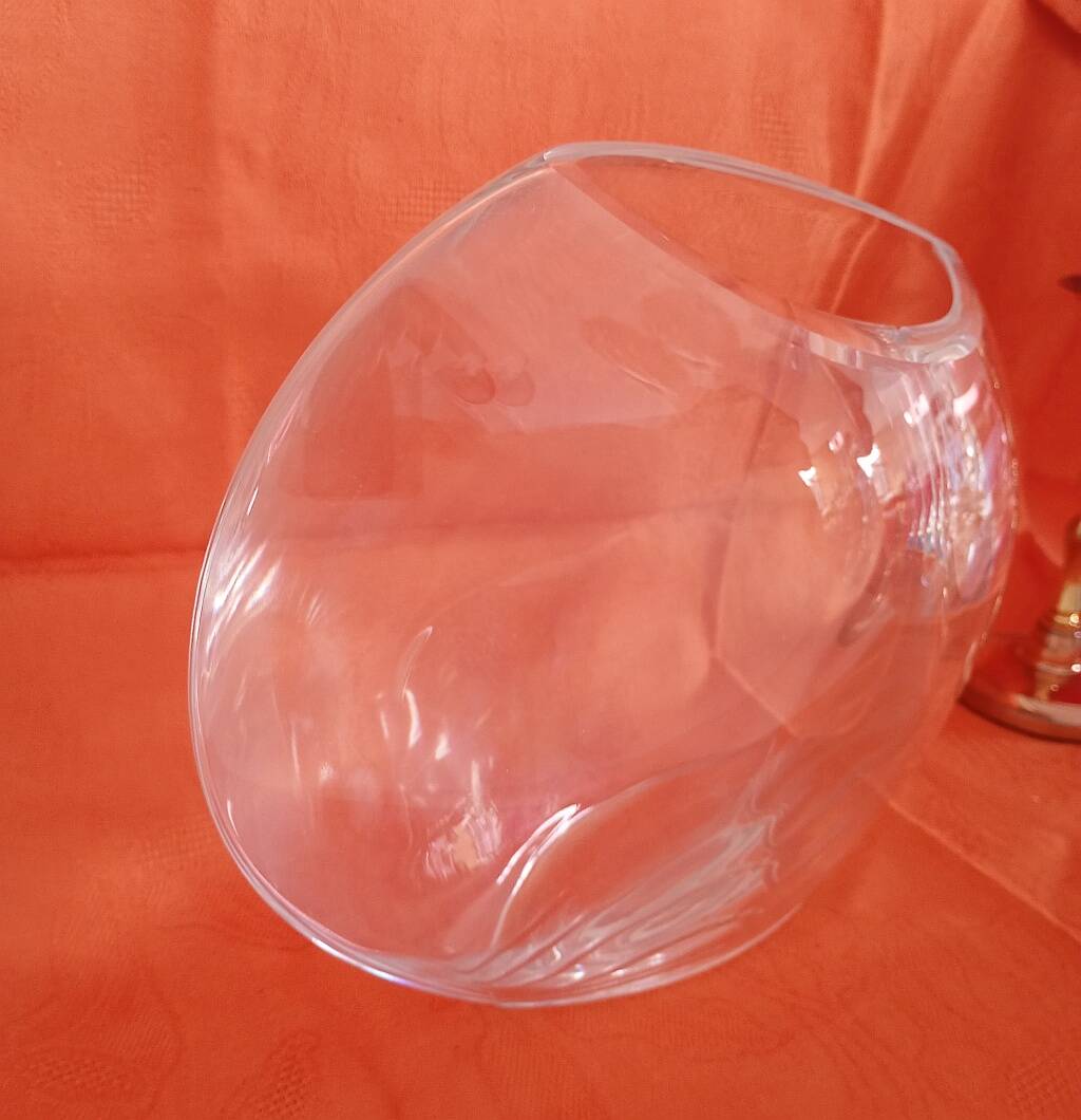 Large Mid-Century Modern "Aava" Glass Vase by Markku Salo for Iittala