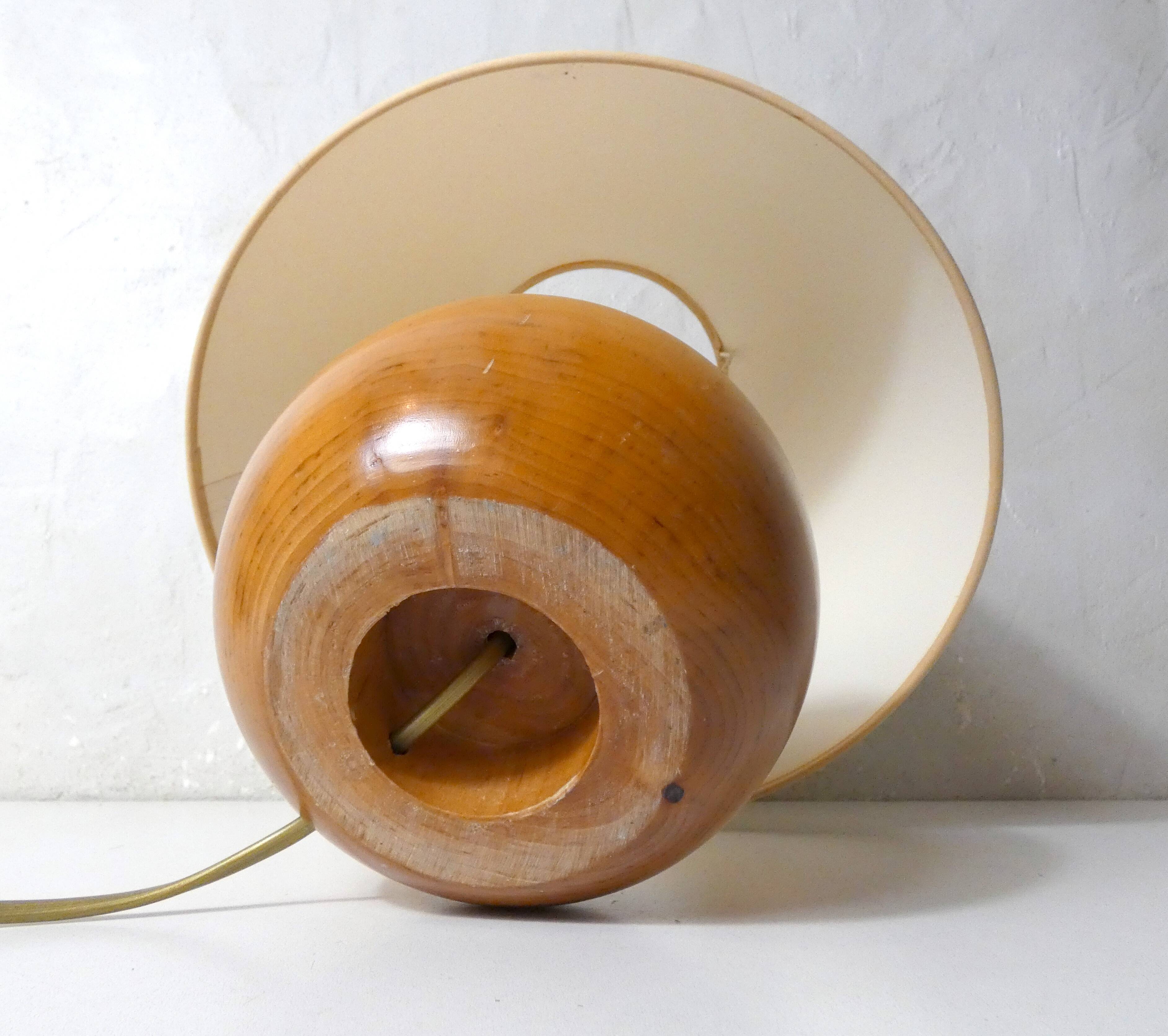 IMT Italy Vintage Design Turned Wood Lamp