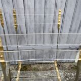 4 folding chairs garden style gilded metal structure and plexiglass slats