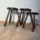 Farm stool in solid oak wood
