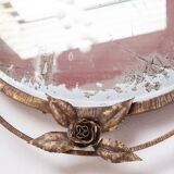 Ancien miroir en fer forgé style et époque art déco