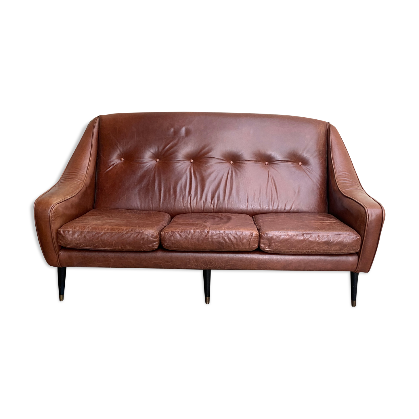 60s leather sofa