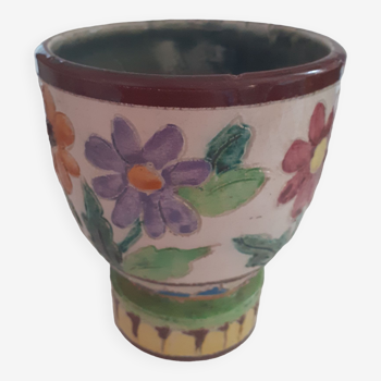Old vase Cerart Monaco. Flower motif.