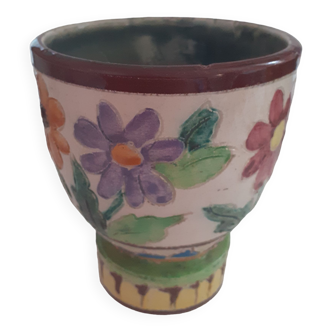 Vase ancien Cerart Monaco. Motif fleurs.