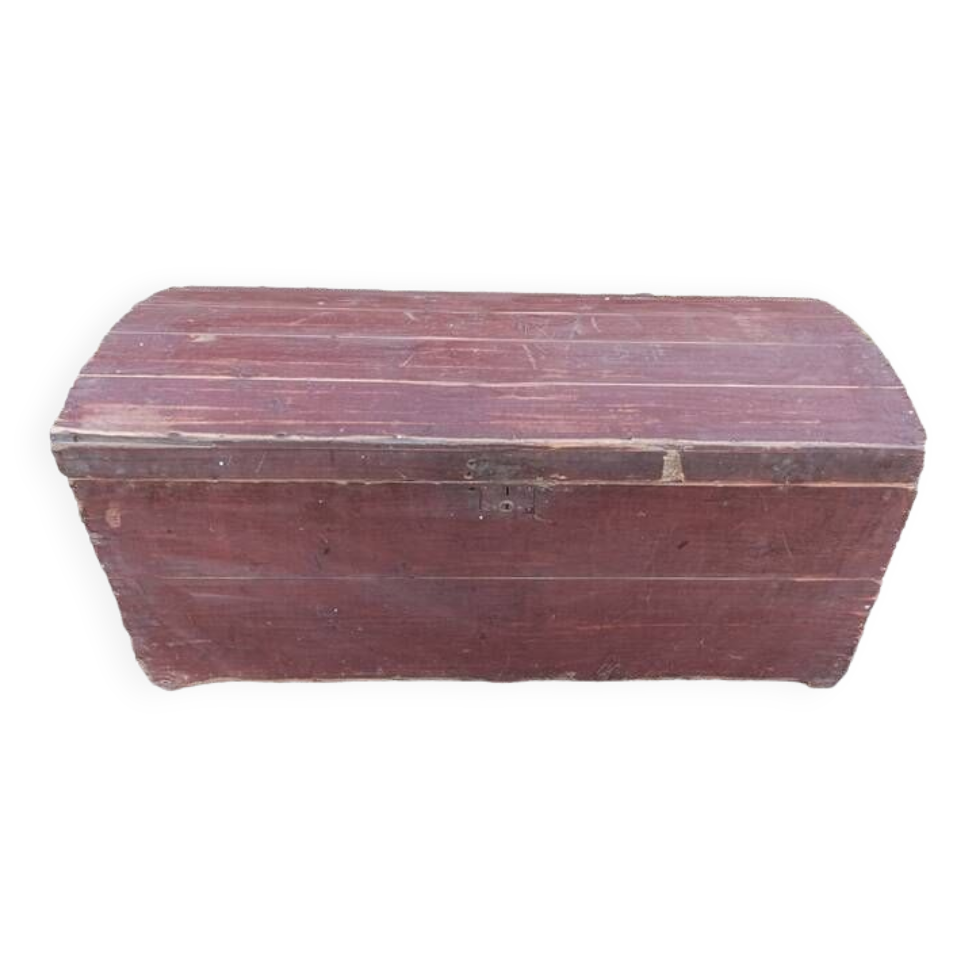Solid wood trunk box patinated storage box