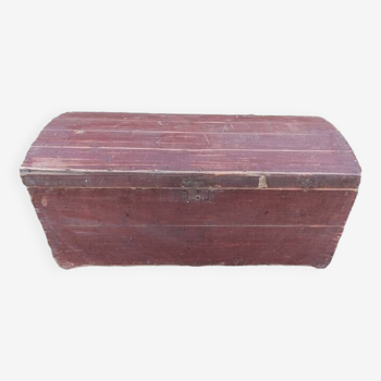 Solid wood trunk box patinated storage box