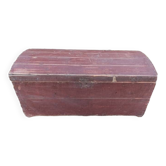 Solid wood trunk box patinated storage box