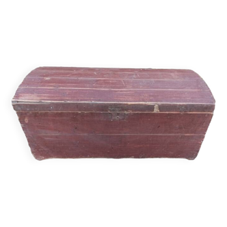 Solid wood trunk box patinated storage box