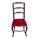 Louis XV dining chair, solid wood, burgundy velvet.