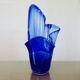Large "handkerchief" vase in blown cobalt blue glass, 1960s.