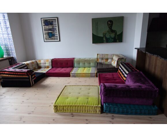 Modular sofa Mah Jong by Hans Hopfer and Philippe Roche, Roche Bobois |  Selency
