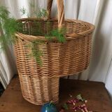 Staircase handcrafted wicker basket