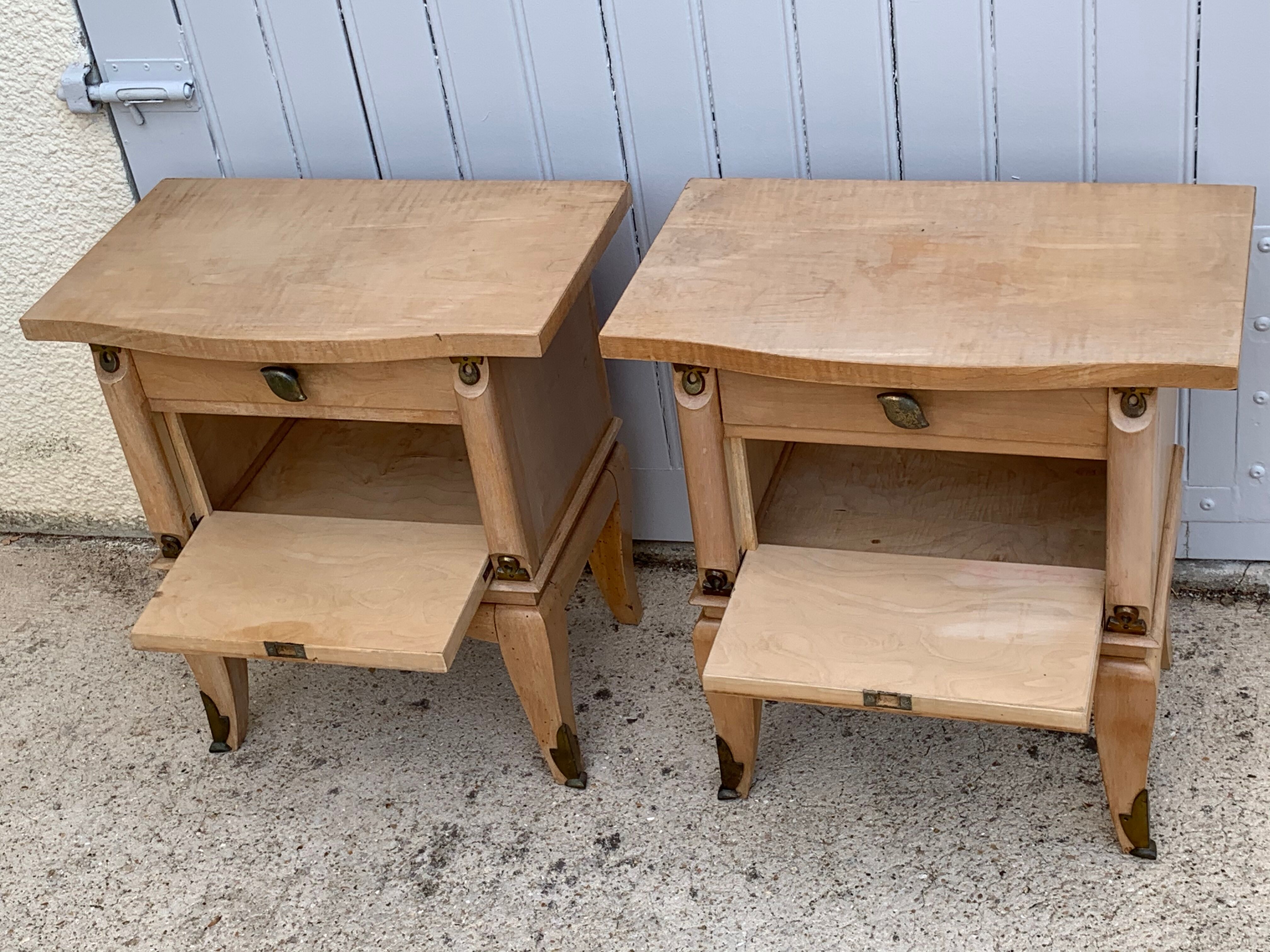 Pair of art deco bedsides