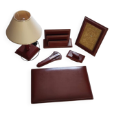 Vintage leather desk set
