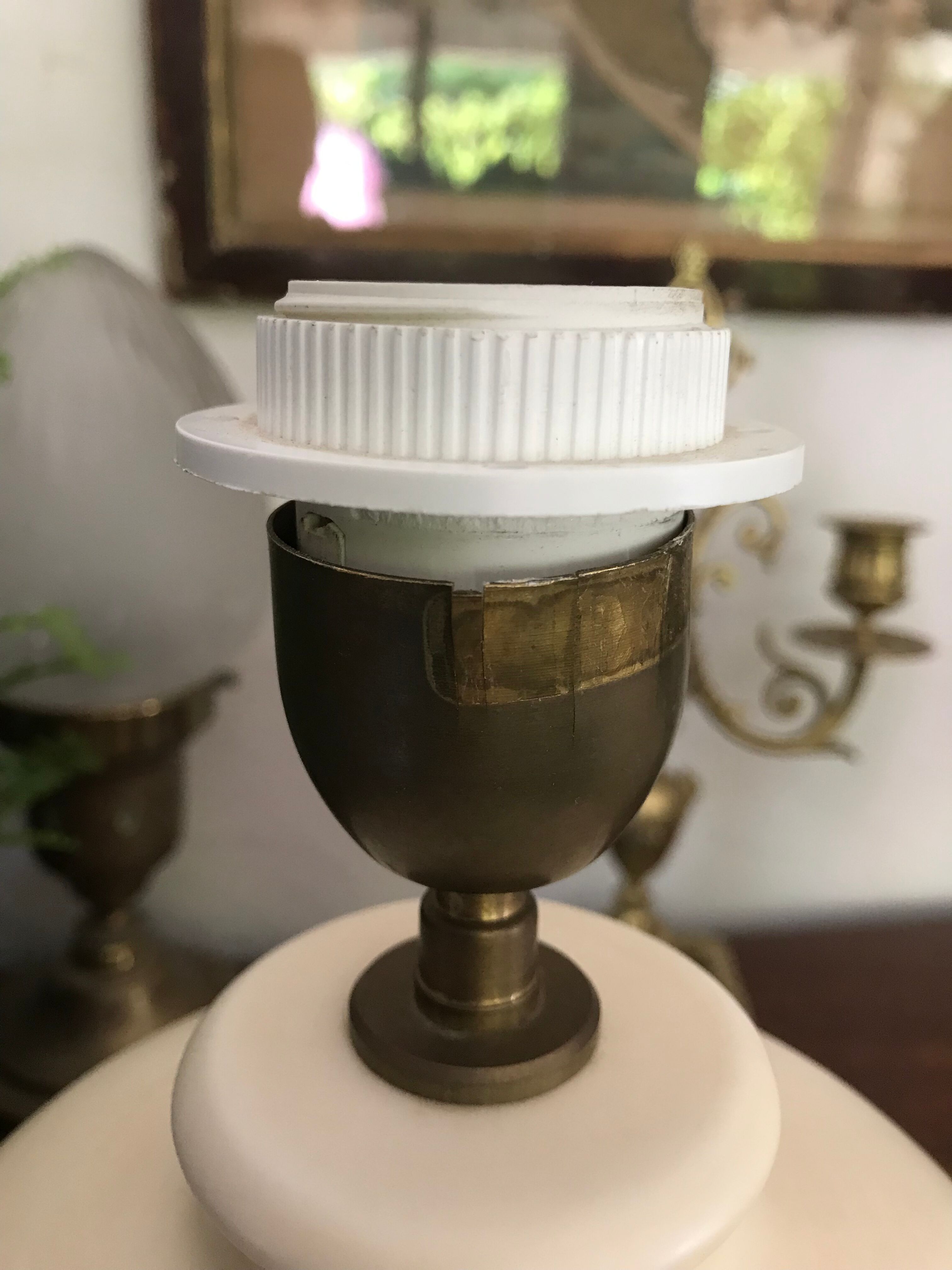 Pair of Kostka ceramic lamps