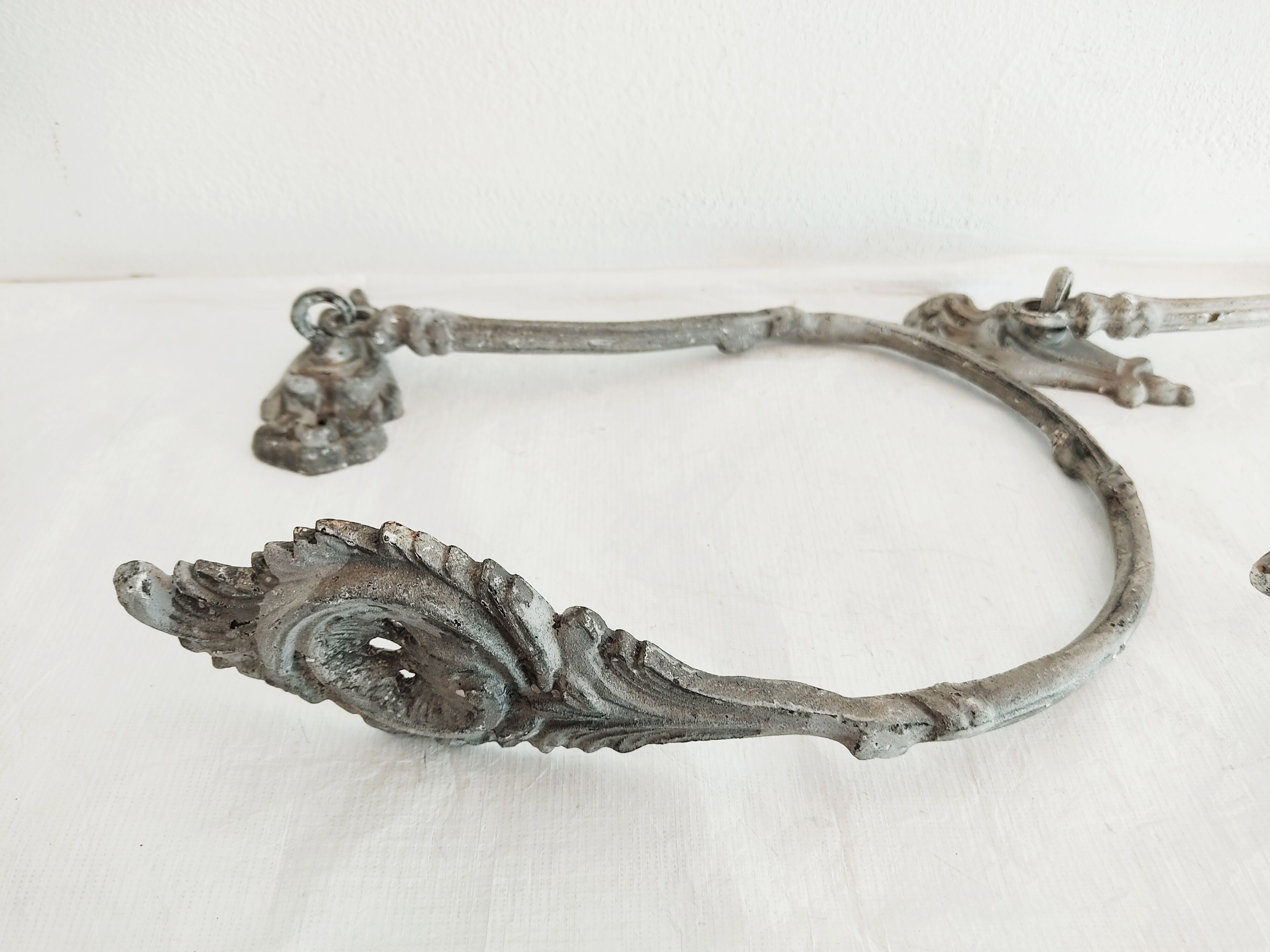 Pair of door-kisses of old curtains