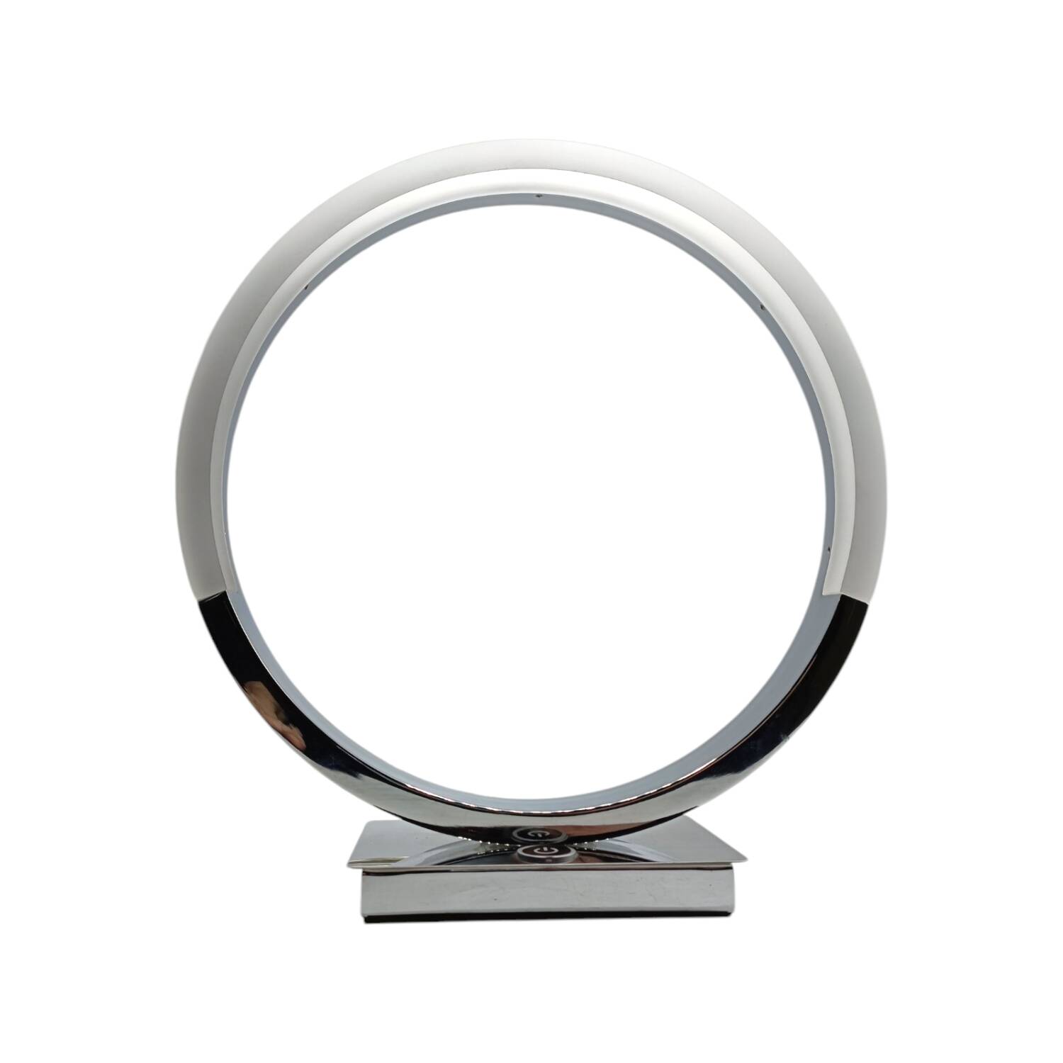 Lampe de table moderniste européenne des années 1990 – design élégant en chrome et led