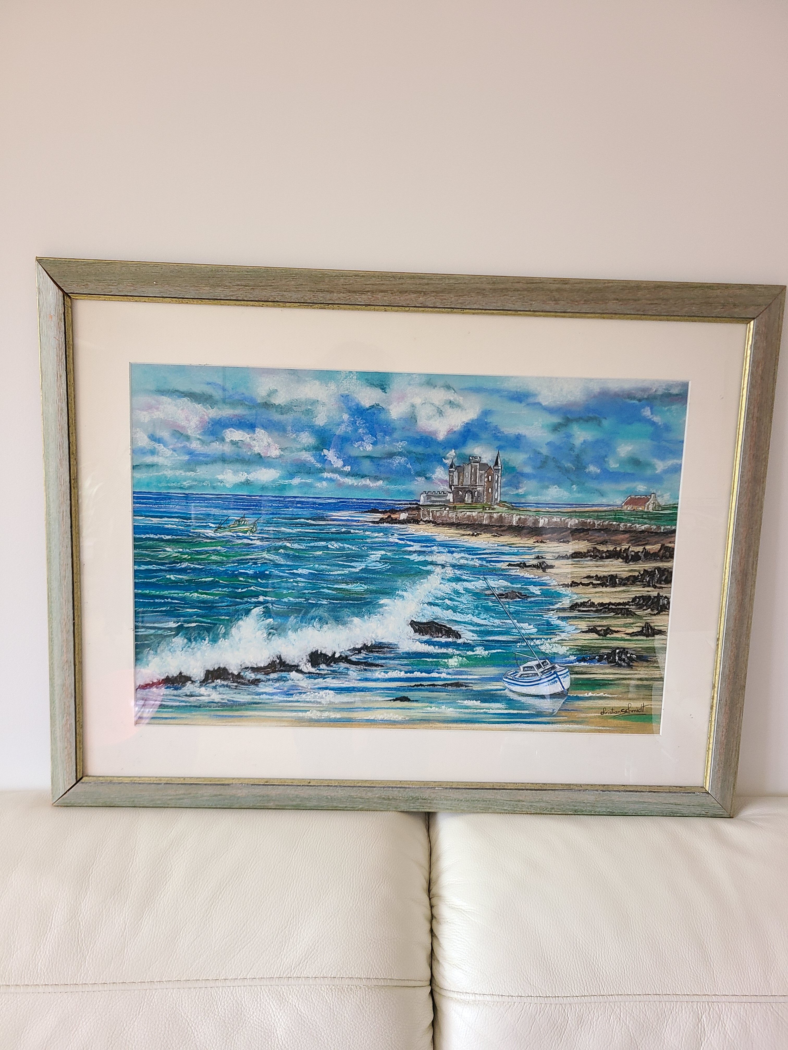 Old Quiberon pastel signed